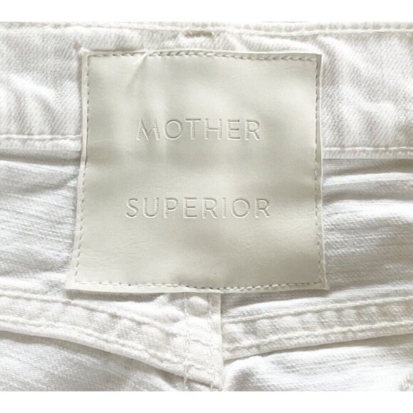 MOTHER Superior Dutchie Ankle Jaws in Almost Innocent White Women's Sz 25 - Picture 5 of 13